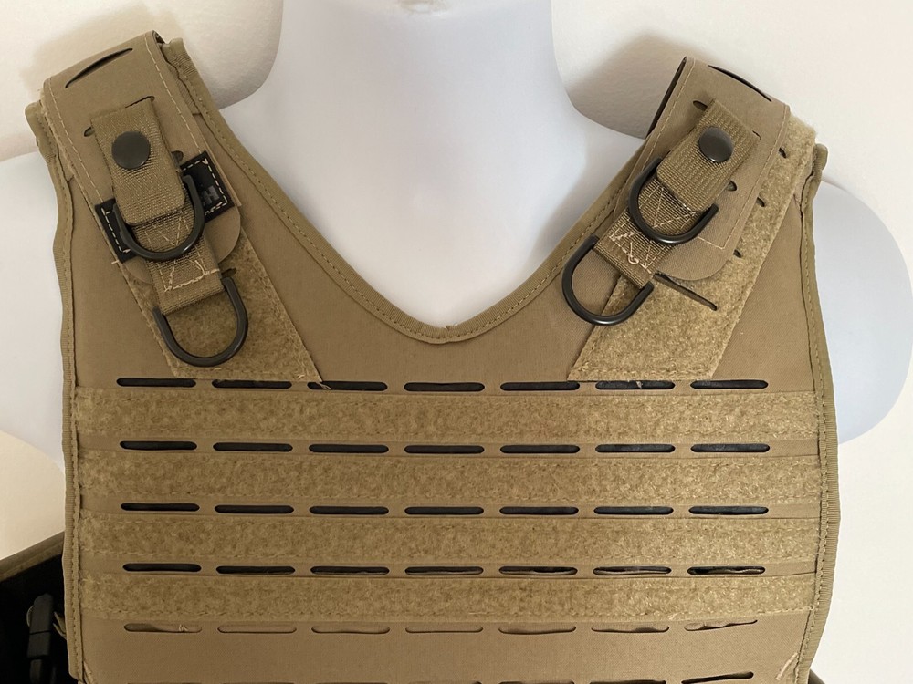 PROTECH Tactical Plate Rack Carrier AWS VCS 10X12 Large Tan Webless