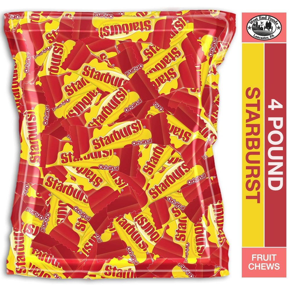 Candykrave STARBURST Original Fun Size Chewy Candy Bulk Pack, 4 Pound Box