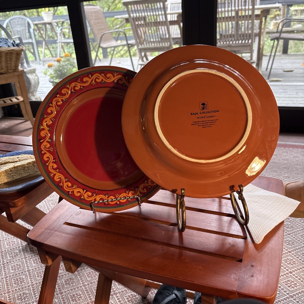 2) HOME STUDIO BAJA COLLECTION dinner plates