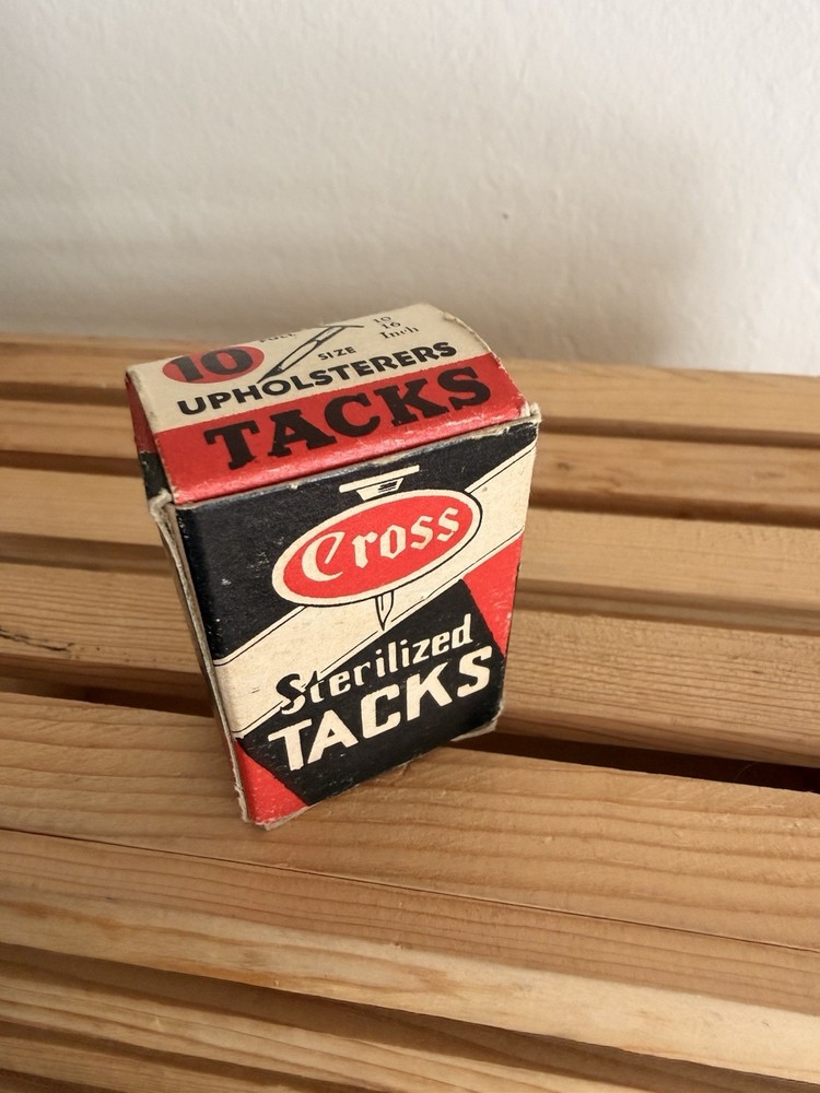 Cross Sterilized Upholsterers Tacks Vintage Box