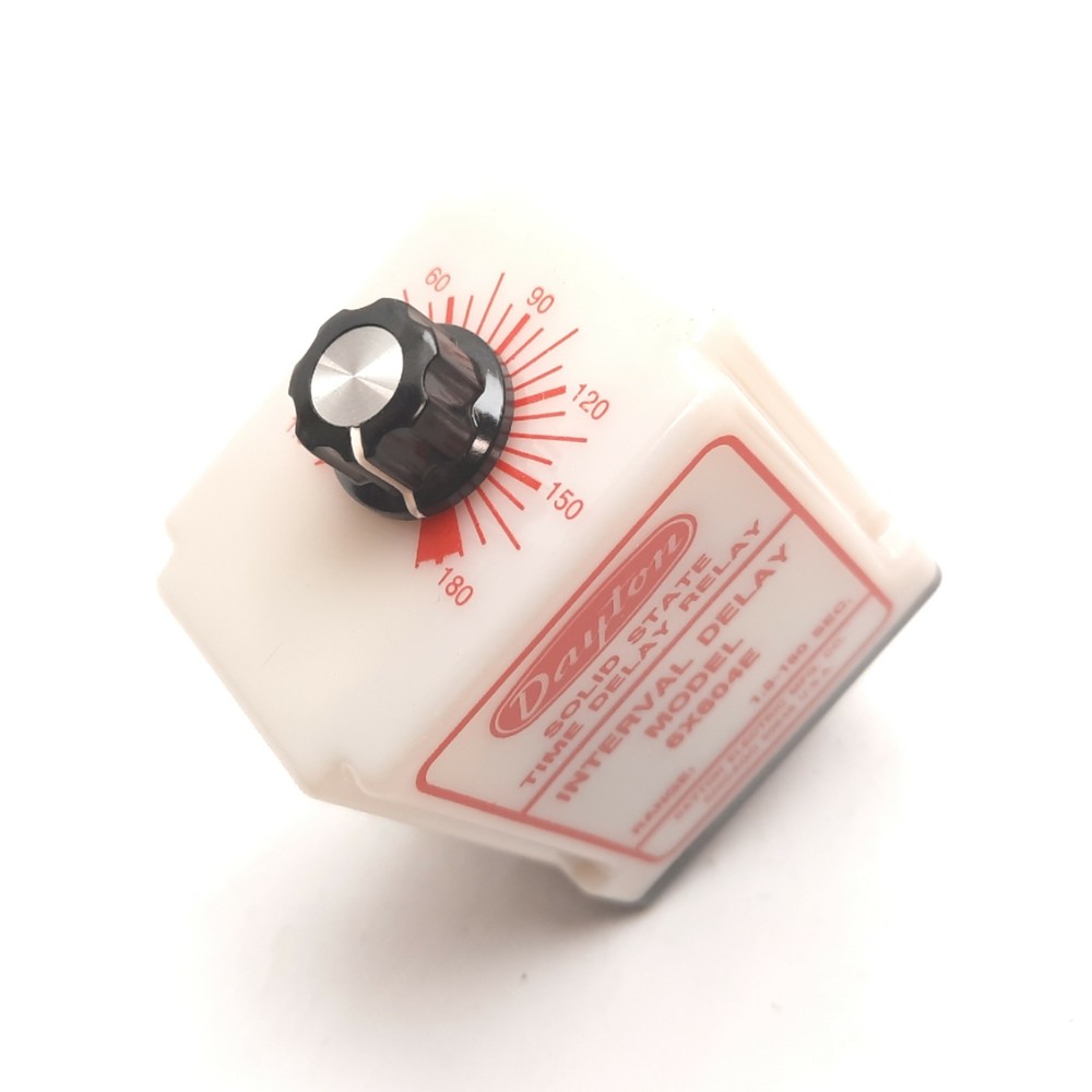 Dayton 6X604E Solid State Time Delay Relay, Interval Delay 1.8-180sec 120VAC
