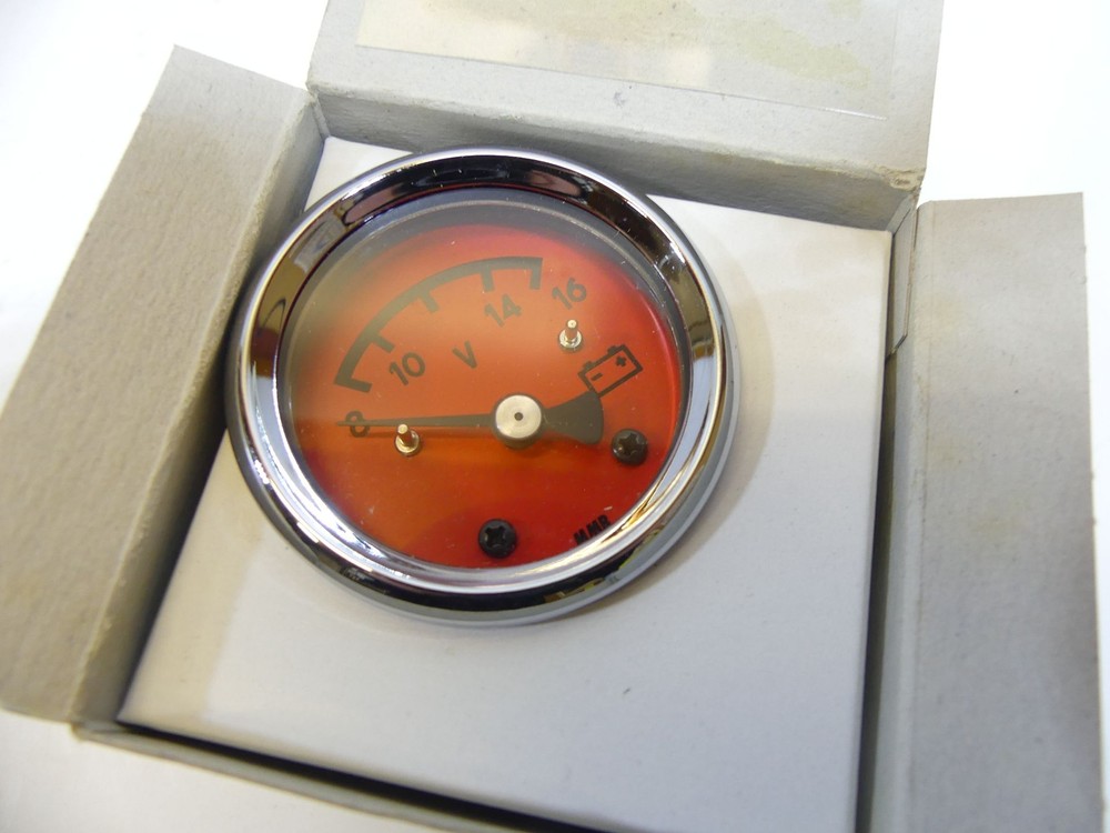 MMB battery indicator voltage indicator 16V ø48mm chrome/red mm3255