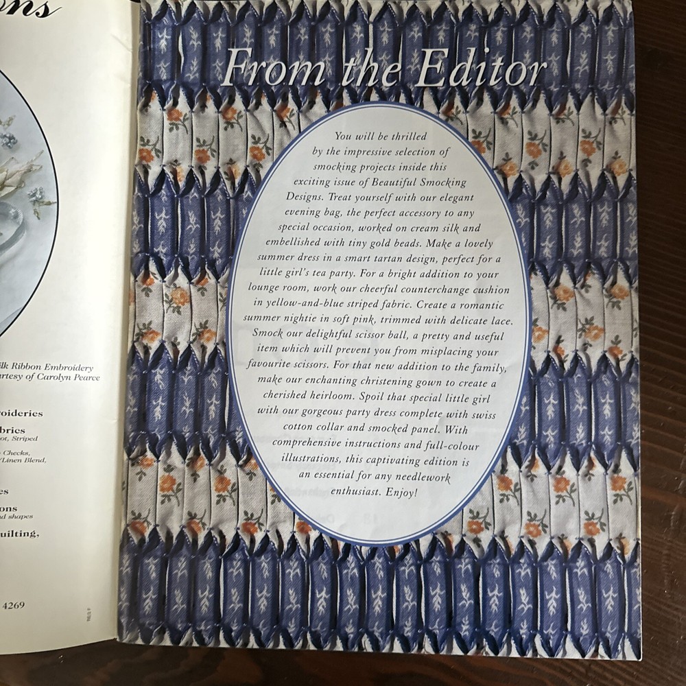 Beautiful Smocking Designs Magazine - 14 fabulous projects - 1999 Express Pub.