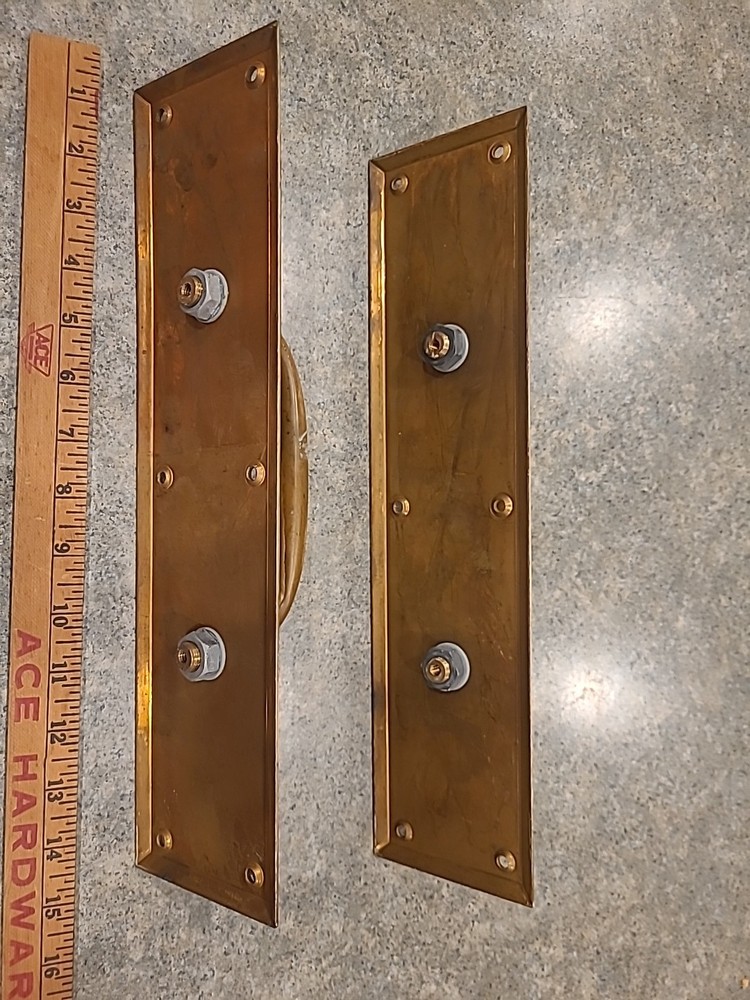 Antique Brass Door Pull Handle Heavy Duty Vintage