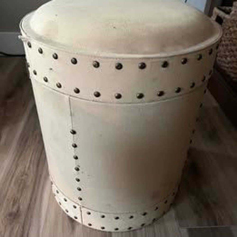 Storage Ottoman / Footstool in Cowboy Yellow