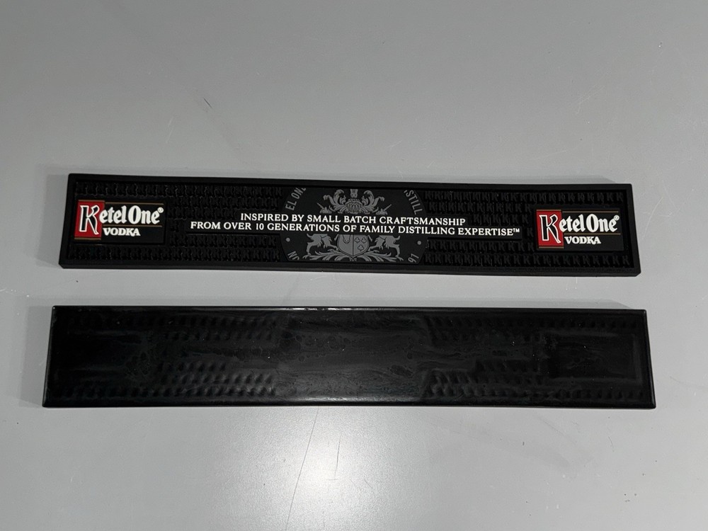 2 KETEL ONE Vodka Rubber Bar Mat Runner Bartender Spill Drip Mancave