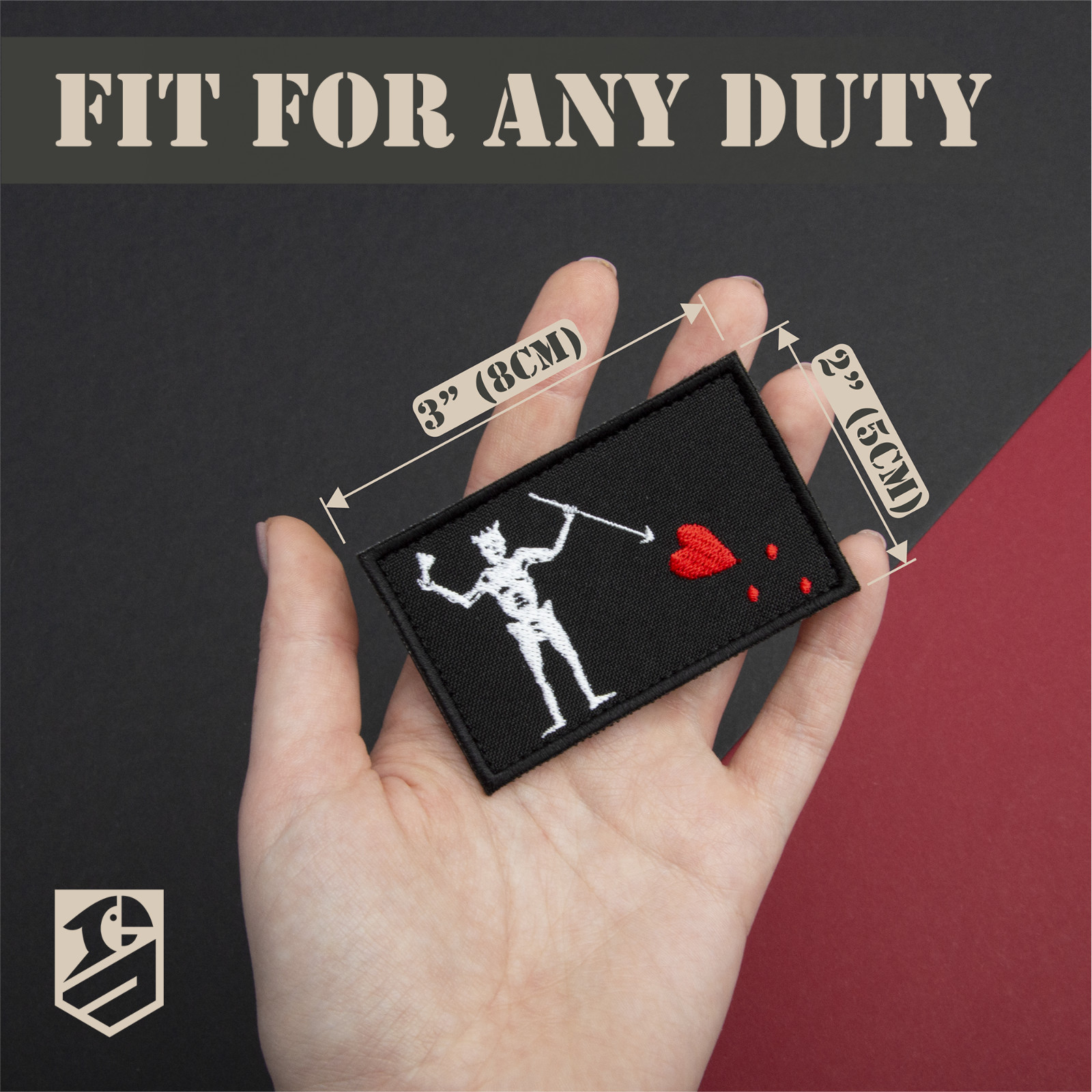 2Pcs Jolly Roger & Blackbeard Edward Teach Patch, Embroidered Pirate Skull