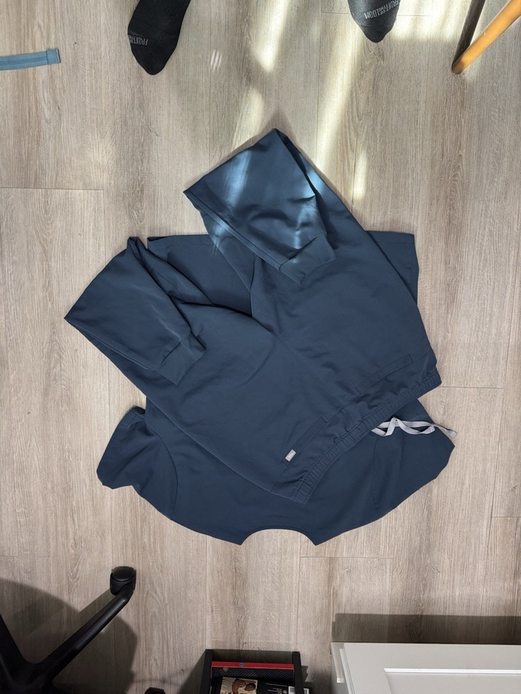 Figs Technical Collection Scrub Set Bluish Gray XL Slightly Worn Comfortable