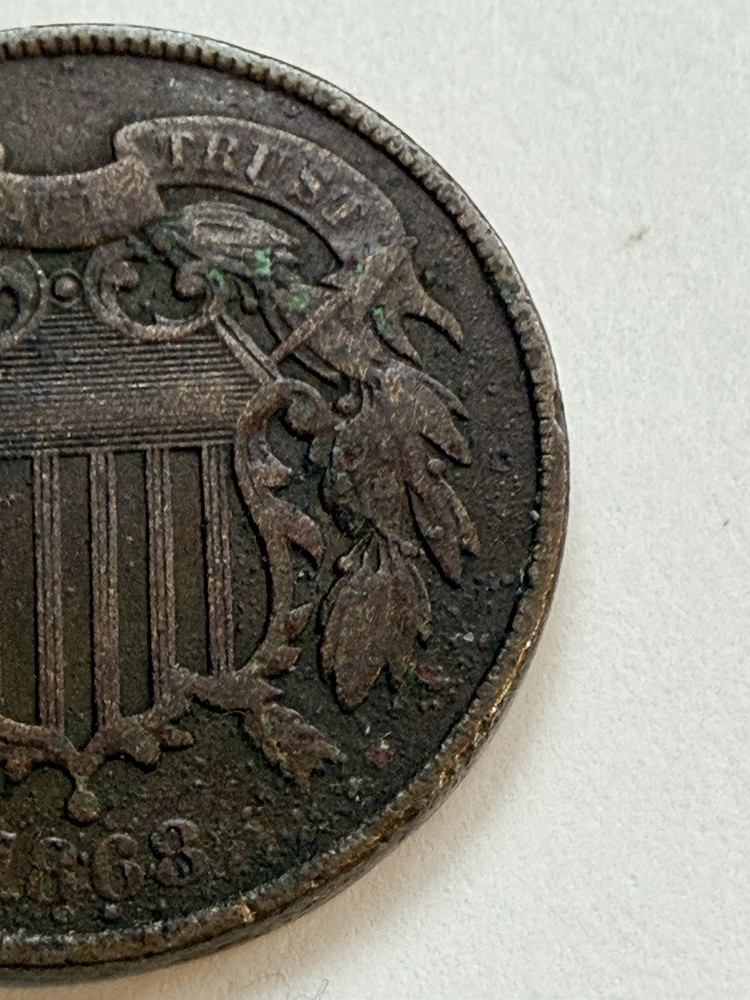 1868 Two Cent 2C USA Coin