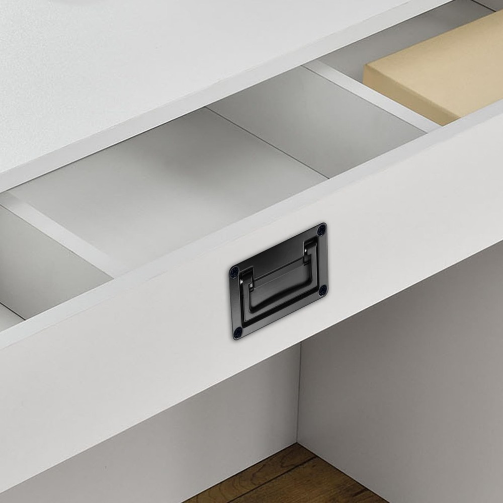 Recessed Pull Handles Hatches Pull Handle with Mount Screws Black Toolbox Rec...