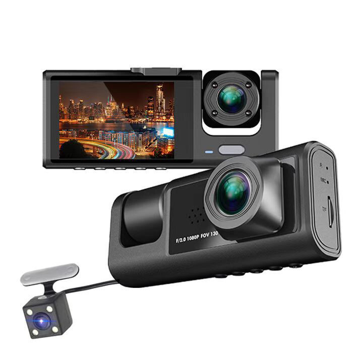 3 Lens WIFI Dash Cam Car Inside Dashcam DVRG-Sensor Night Vision Video Recorder