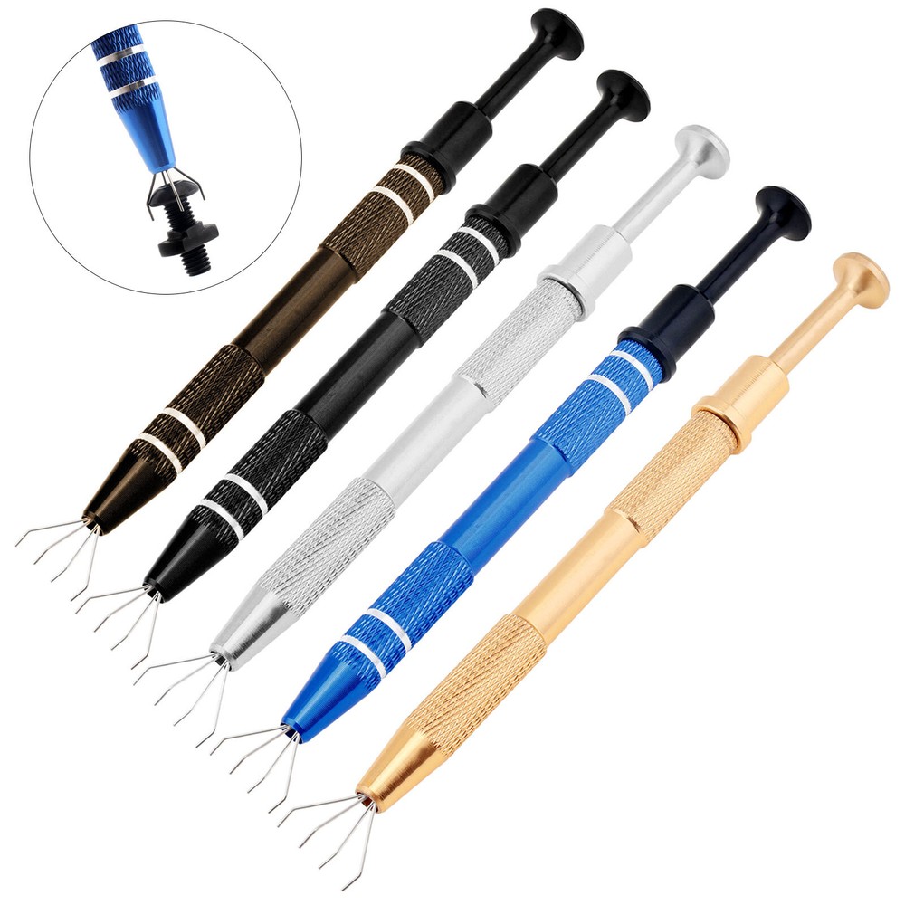 5pcs IC Chip Remover Tool IC PickupChip Extraction Tool Extractor Puller 4-Claw
