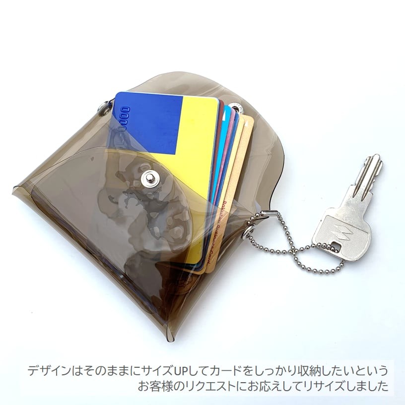 Clear Mini Wallet (Wide), Letter-Style Compact PVC Waterproof Wallet