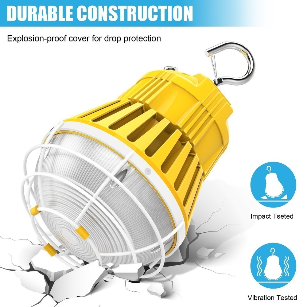 100W LED Temporary Work Light 13000LM Linkable Construction Project Hanging Lamp