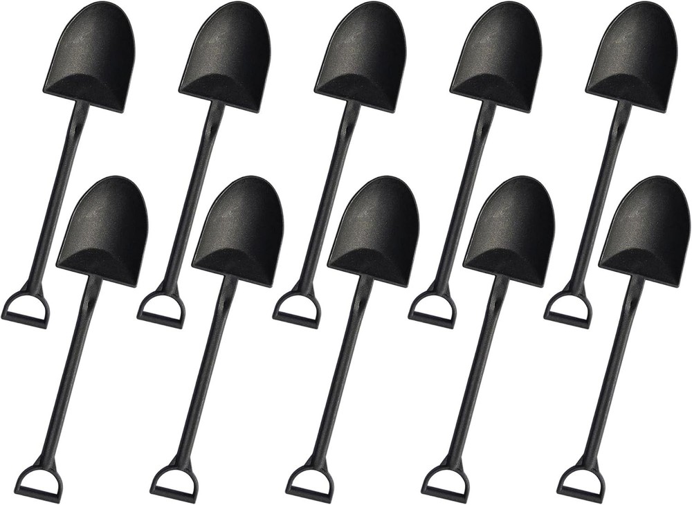 Novelty Mini Shovel Shape Spoons Cute Disposable Plastic