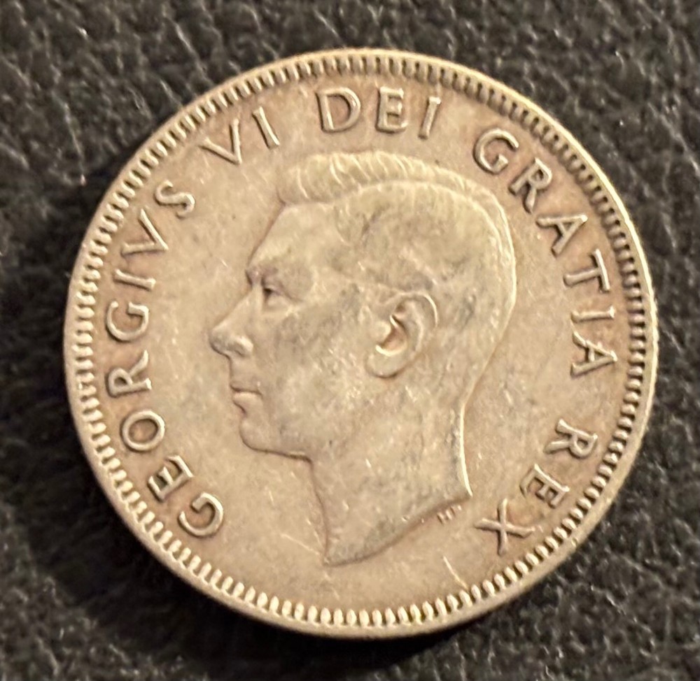 King George Canada 25 Cents - 1949 .800 Silver