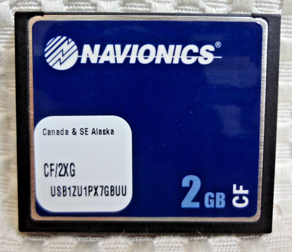 Navionics Canada & SE Alaska 2XG CF Compact Flash Chart Chip CF/2XG