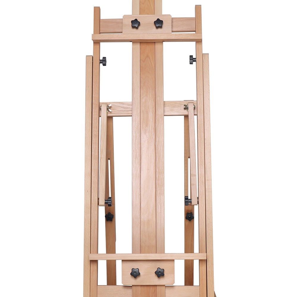 Extra Large Studio H-Frame Easel Adjustable Solid Beech Wood Artist Easel Movabl