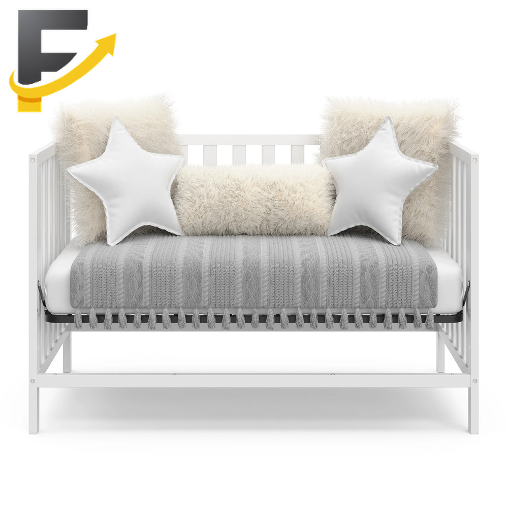 Sunset 5-In-1 Convertible Baby Crib White