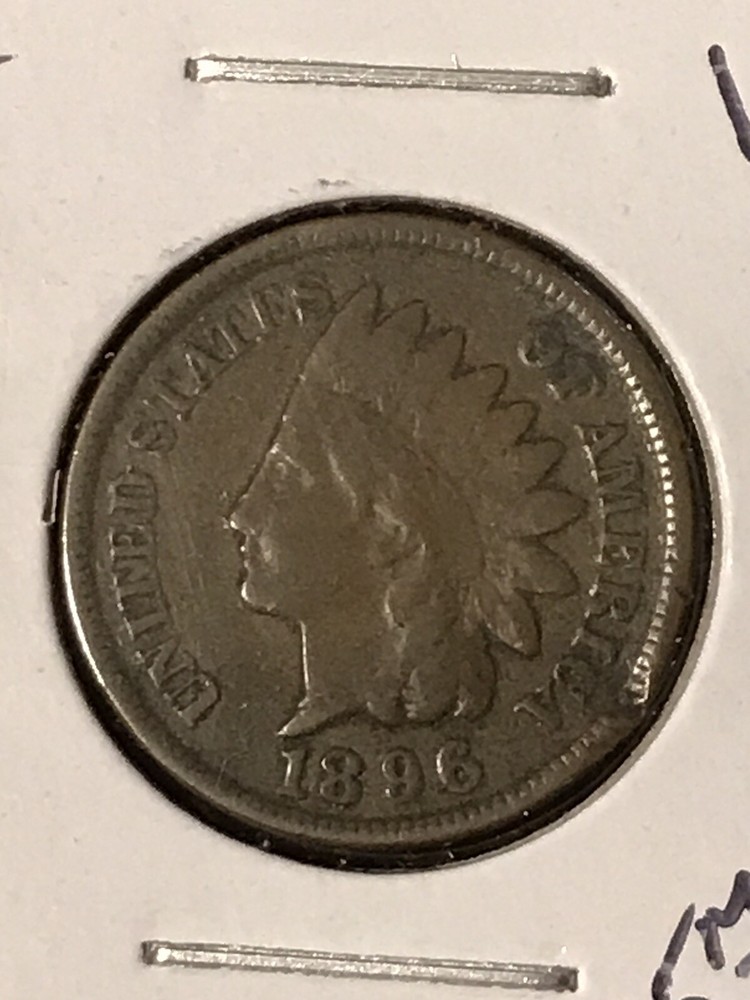 1896 Indian Head Cent  VG+  **Rim Ding**