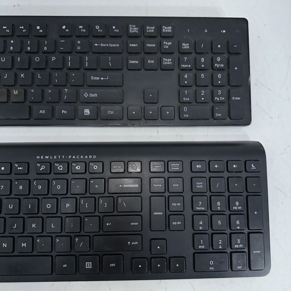 2 Wireless Keyboards NO DONGLE - UNTESTED HP & Unbranded