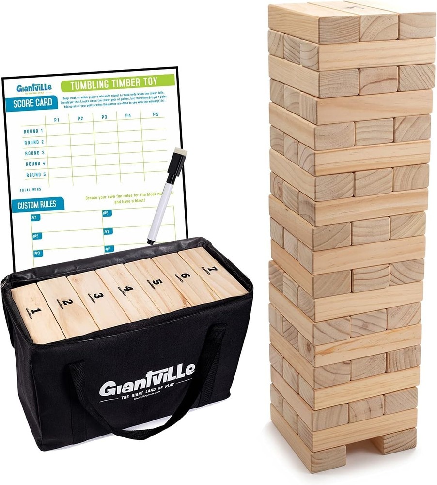 Giant Tumbling Timber Toy, 4ft Tower