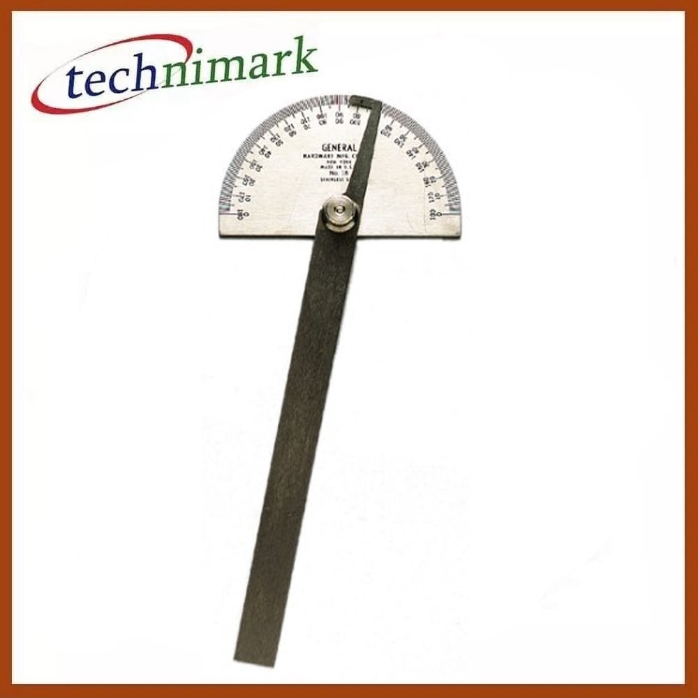 General 18 Steel Protractor with Round Head