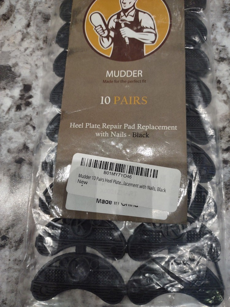 Mudder Heel Plate Repair Pad Replacement 10 Pairs Includes Nails