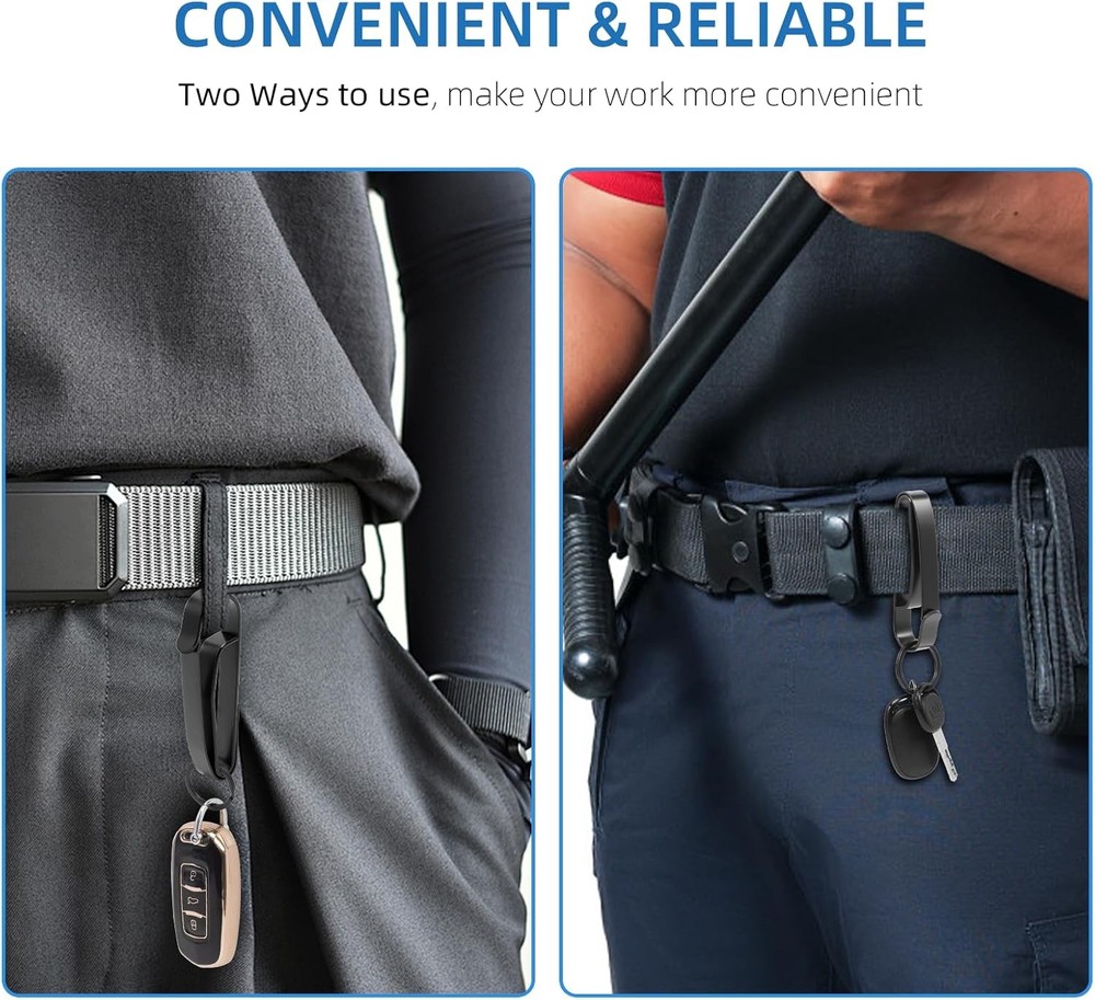 Duty Belt Key Holder, 2 Pack Improved Quick Release Key Holder with Key Ring