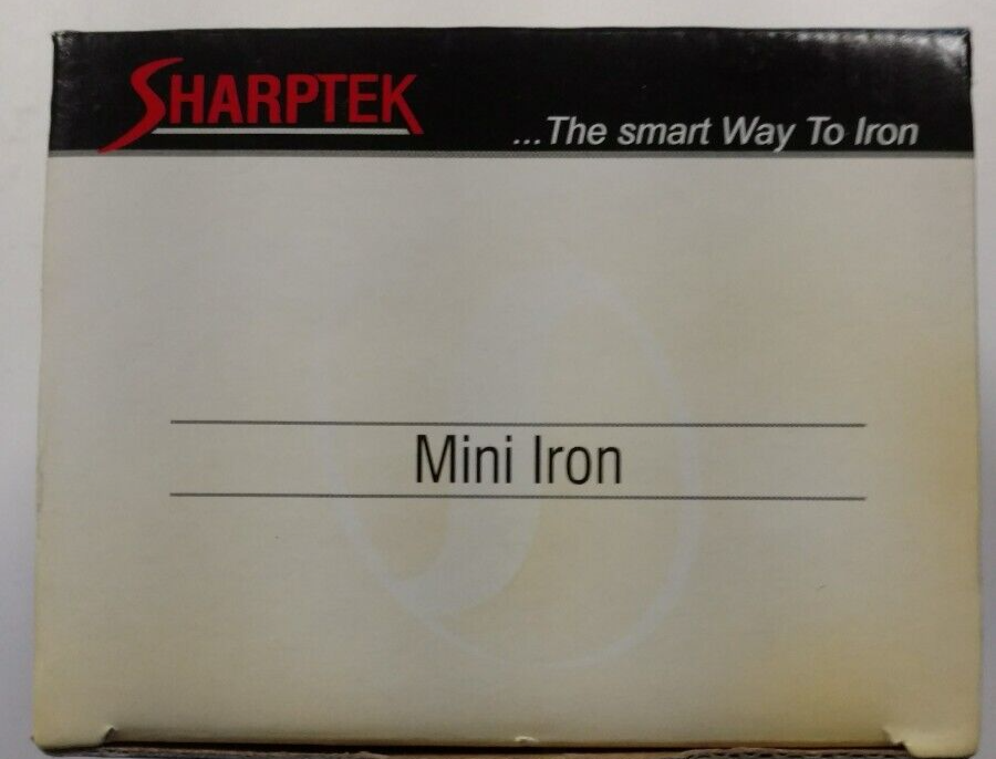 Sharptek mini iron, in original box, model ST-15 Open Box