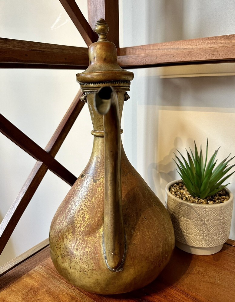 Marked Middle Eastern Antique Dallah Arabic Tea Coffee Pot