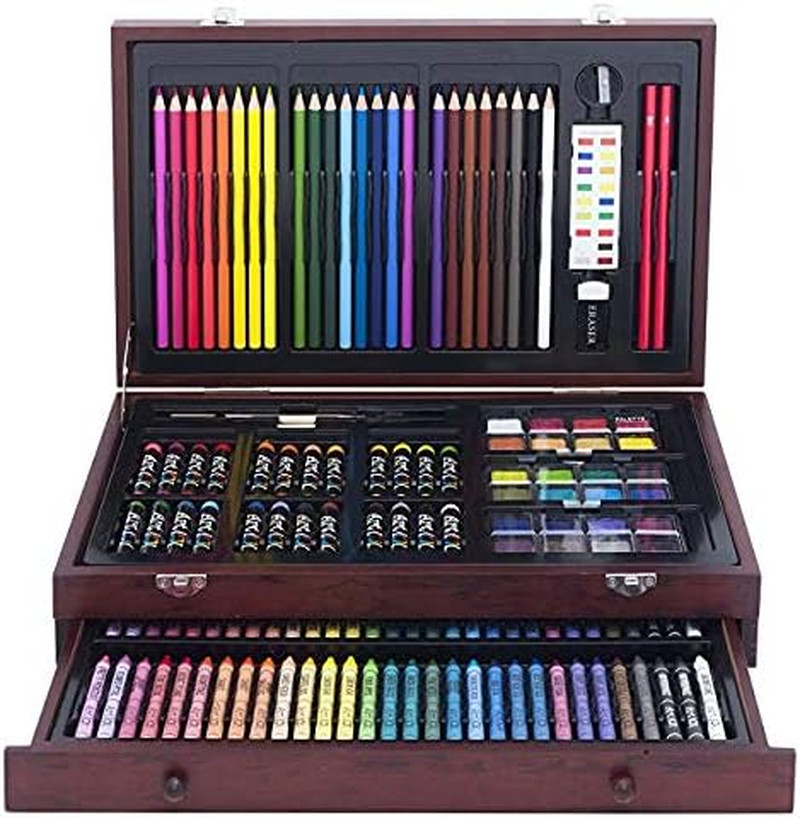 Complete 142-Piece Wood Art Set for Creative Expression and Fun