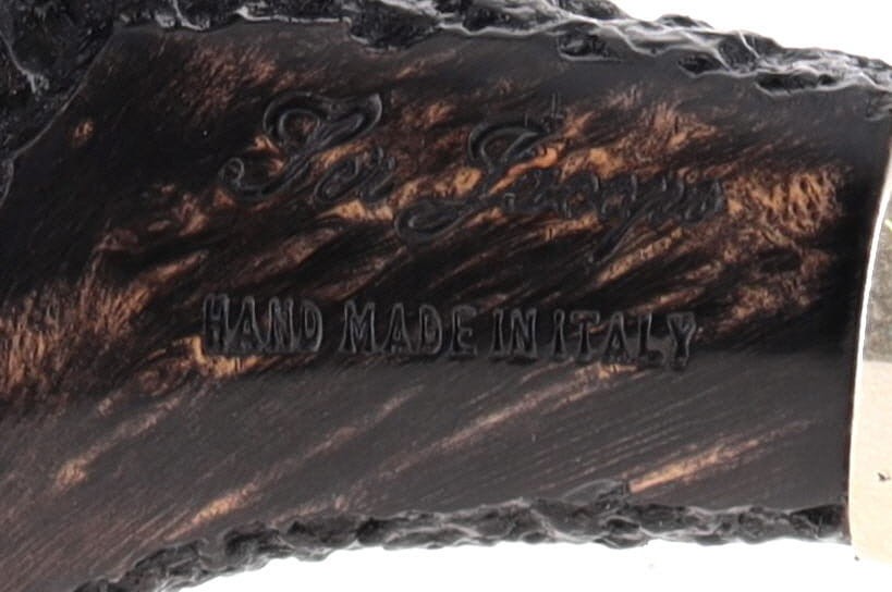 Pipe Ser Jacopo dalla Gemma R1 A dark rusticated shape freehand silver ring