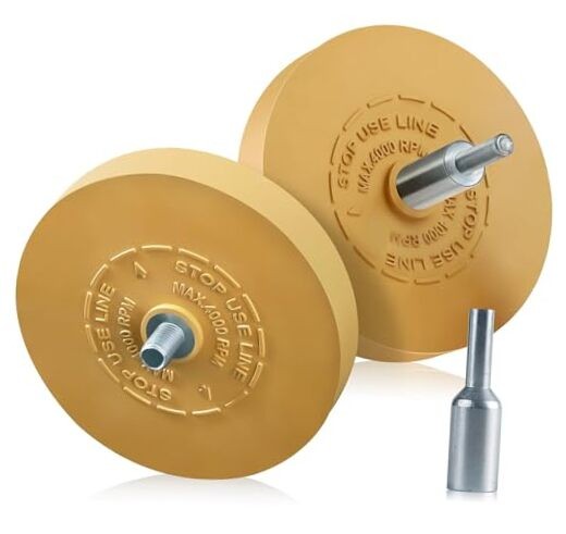 2 Pack Decal Remover Eraser Wheel Rubber Eraser Wheel for Drill 2 Pack Solid