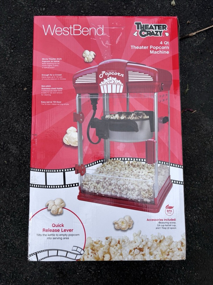 WestBend 4 Quart Theatre Popcorn Machine