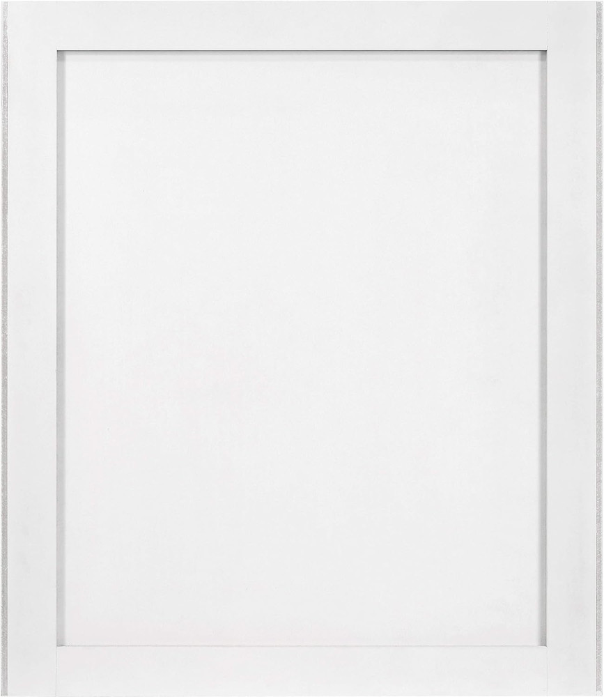 Modern White Gloss Finished Mirror - 37" W x 42.5" H -