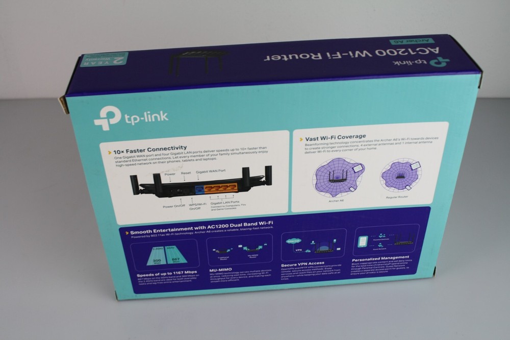 TP-Link AC1200 Smart WiFi Router - Black