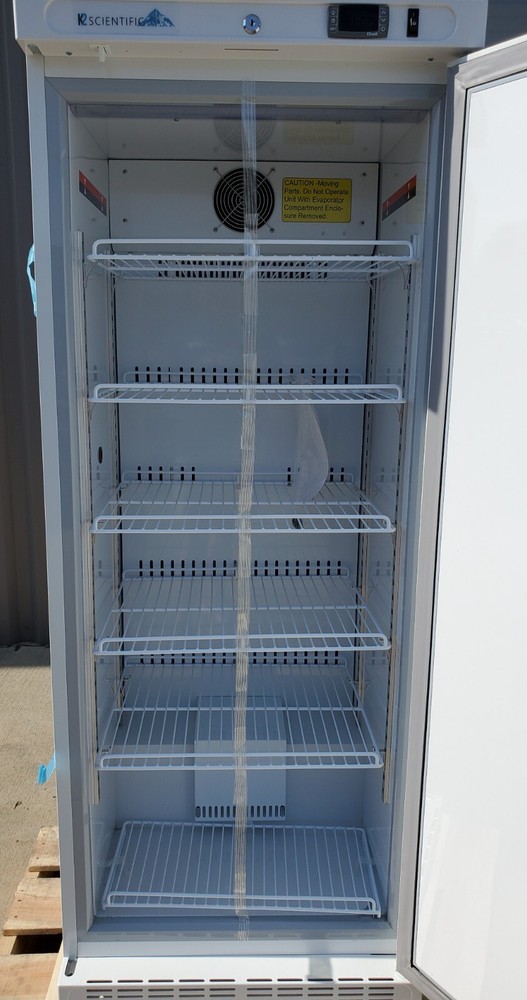 K2 Scientific 10 Cu. Ft. Solid Door Upright Pharmacy Refrigerator - Scratch