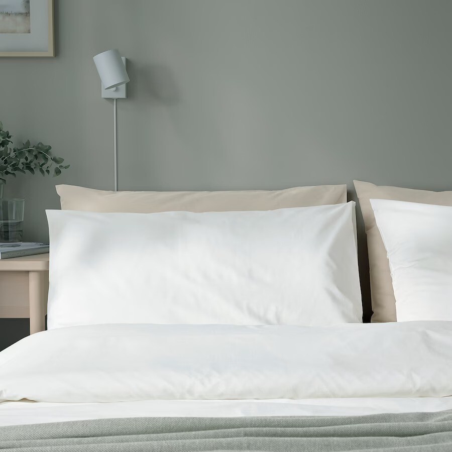 ! FACTORY SALE ! KING SIZE WHITE SOLID PILLOW CASES , MICROFIBER, SOFT, COOLING