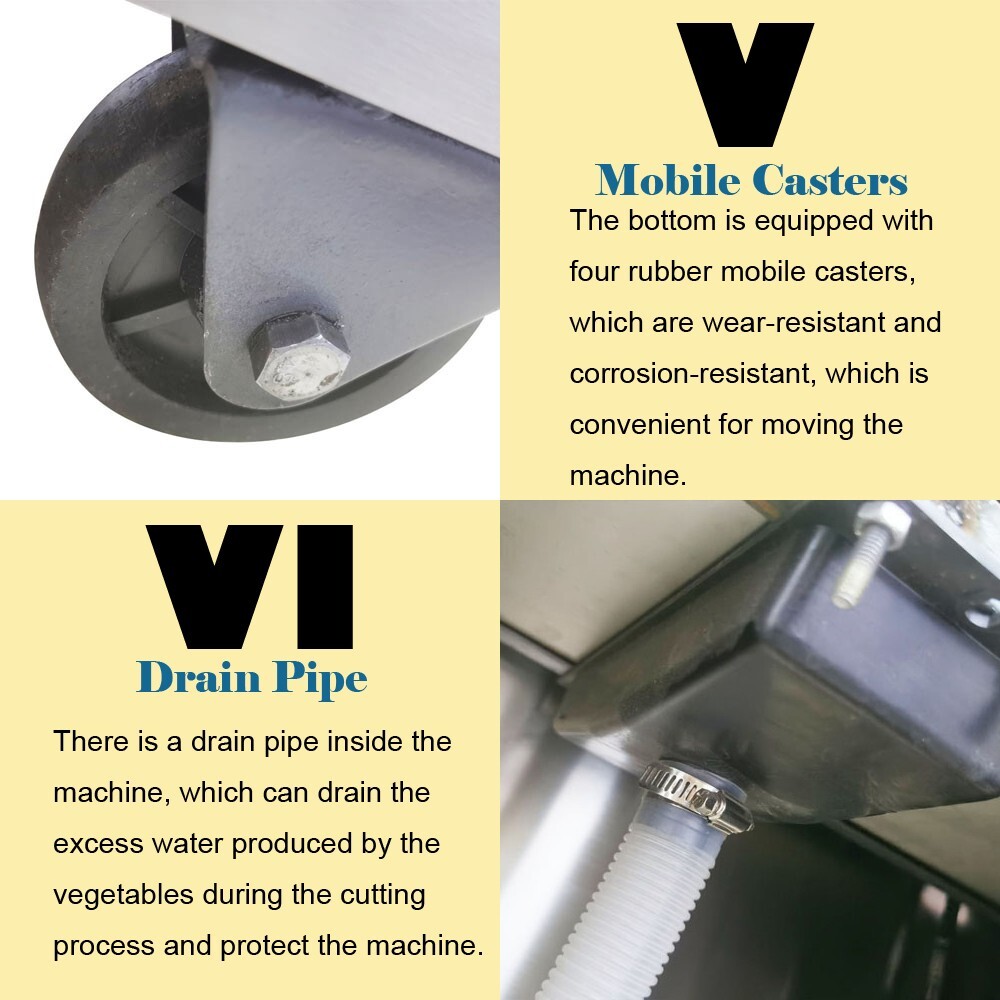 YQC-660 Multi-function Fruit Vegetable Slicing Shredding Dicing Chopper 198LB