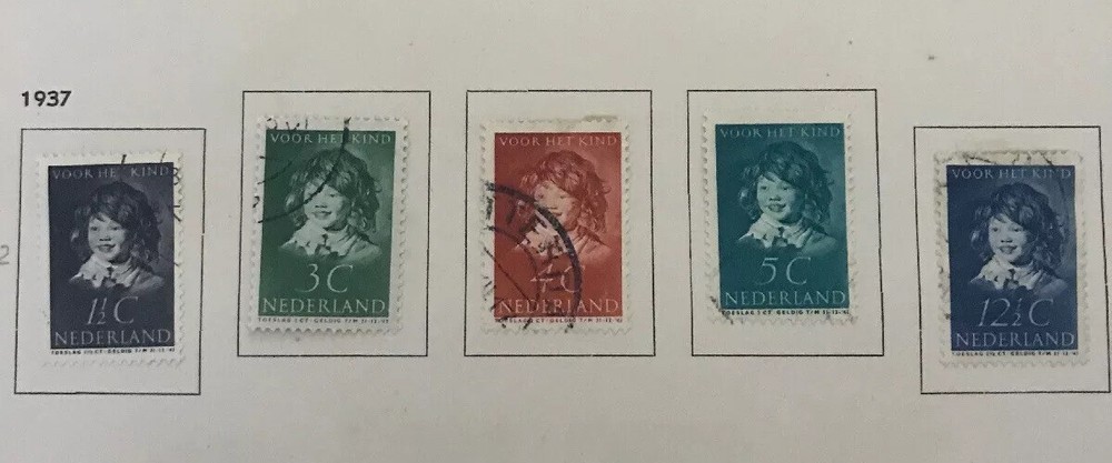 Dutch Vintage Stamps 1937, 1938