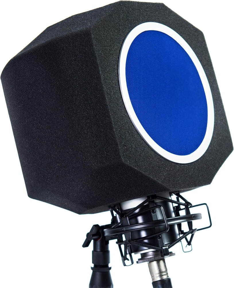 Microphone Isolation Shield with High-Density Foam Adjustable Sound Absorbing