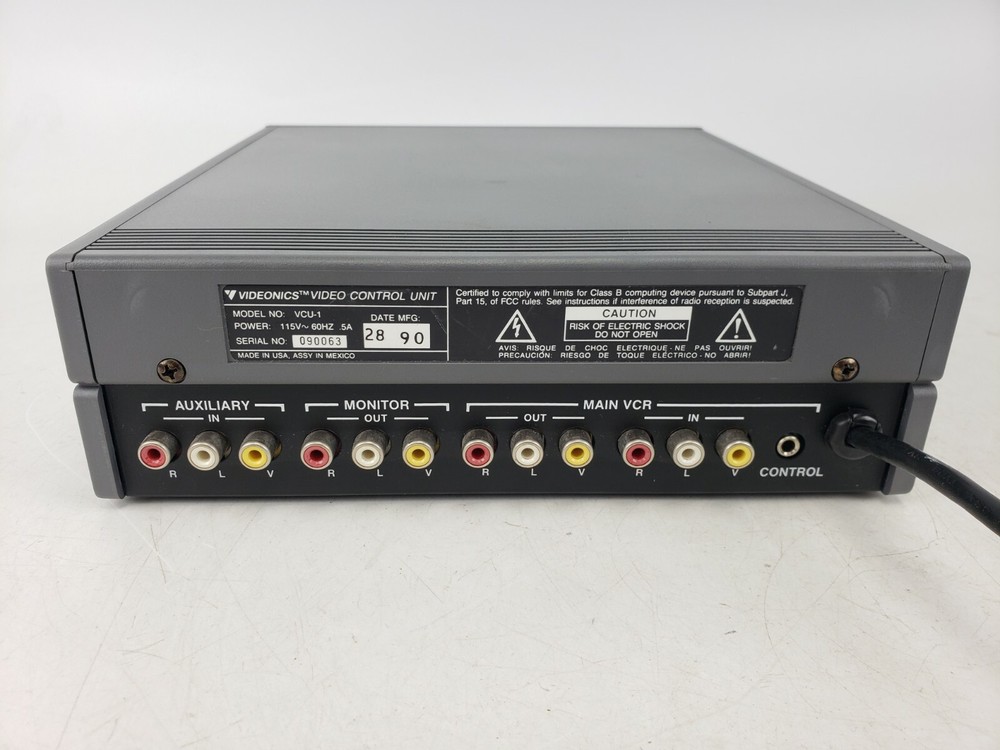 Vintage Videonics VCU-1 Video Control Unit Remote Cables AS IS