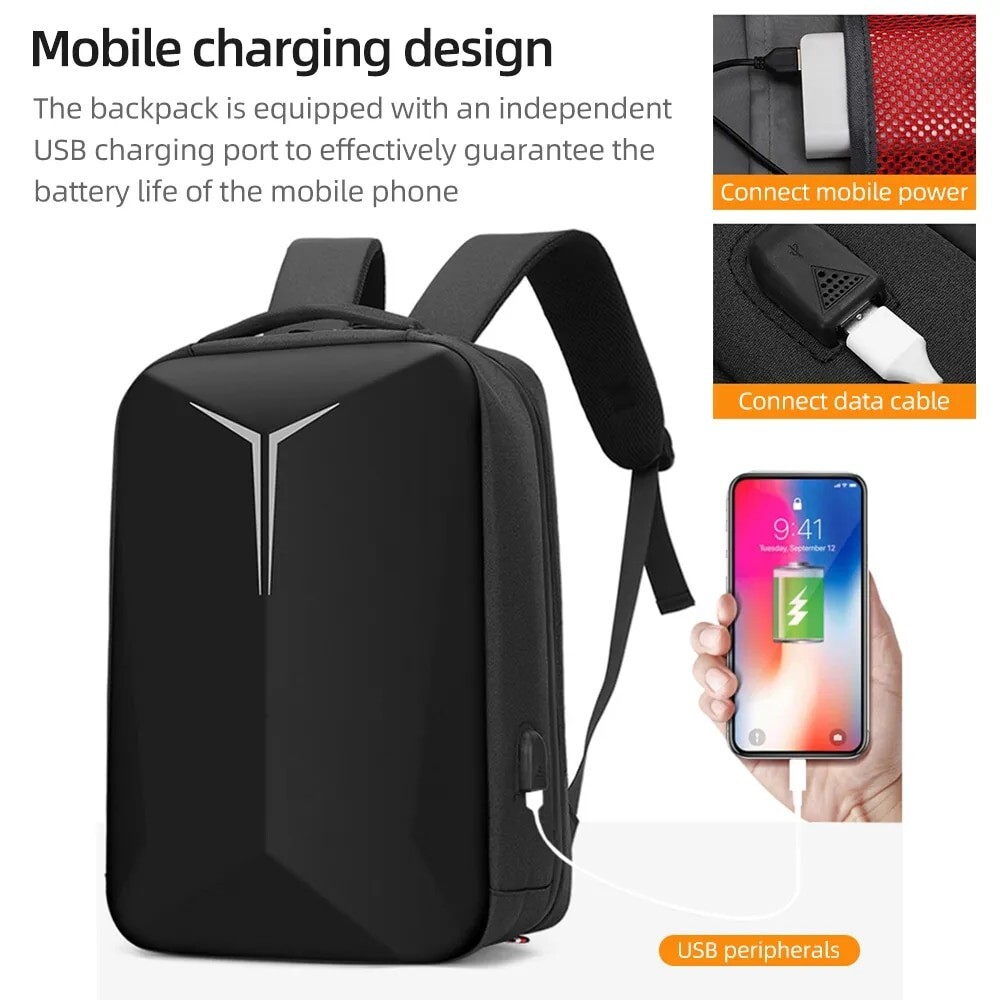 15.6 inch Laptop Backpack Waterproof Hard Shell Backpack