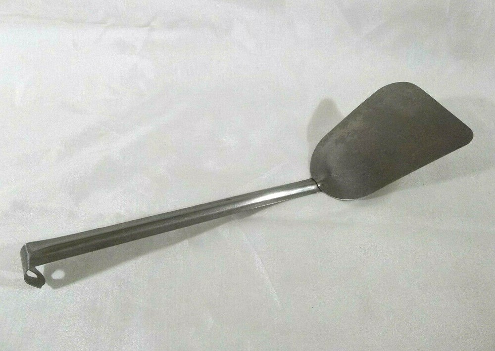 Solid Stainless Steel 12 1/2" Lifting/Turning Spatula with Hang-On Hook Handle