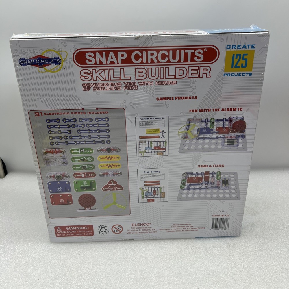 Snap Circuits Skill Builder SB-125 Electronic STEM Projects Elenco New!!