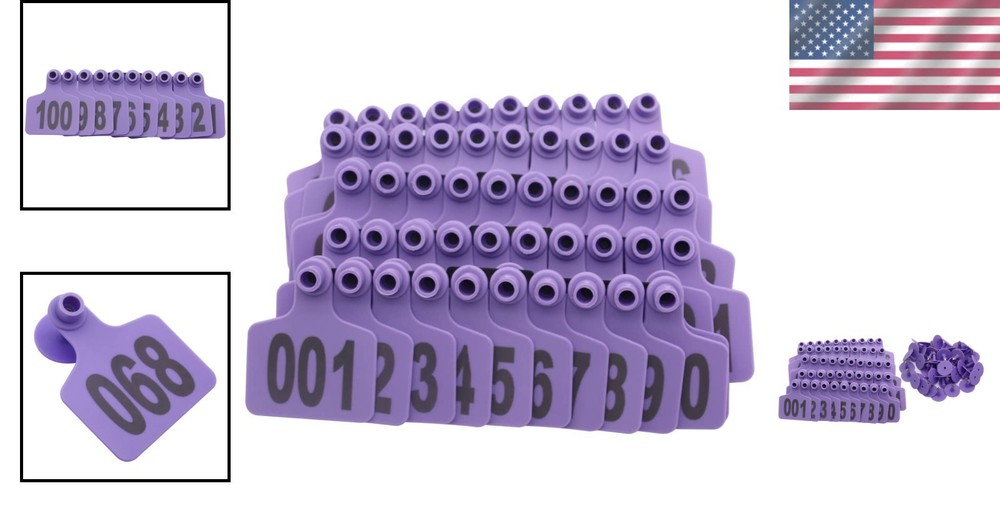 Plastic Ear Tags for Cattle, Calves & More - 101-200 Options Available