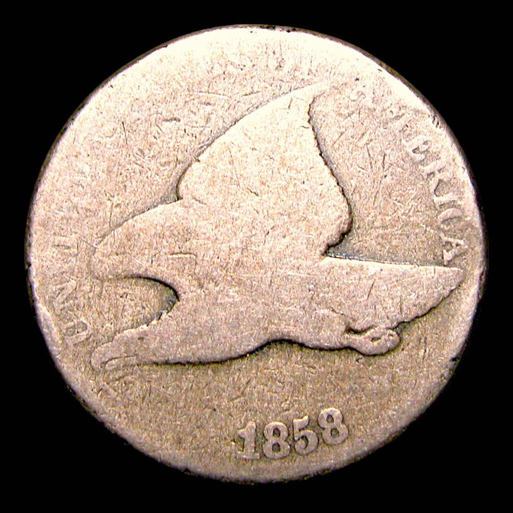 1858 Flying Eagle Cent Penny ---- Nice Coin  ---- #371E