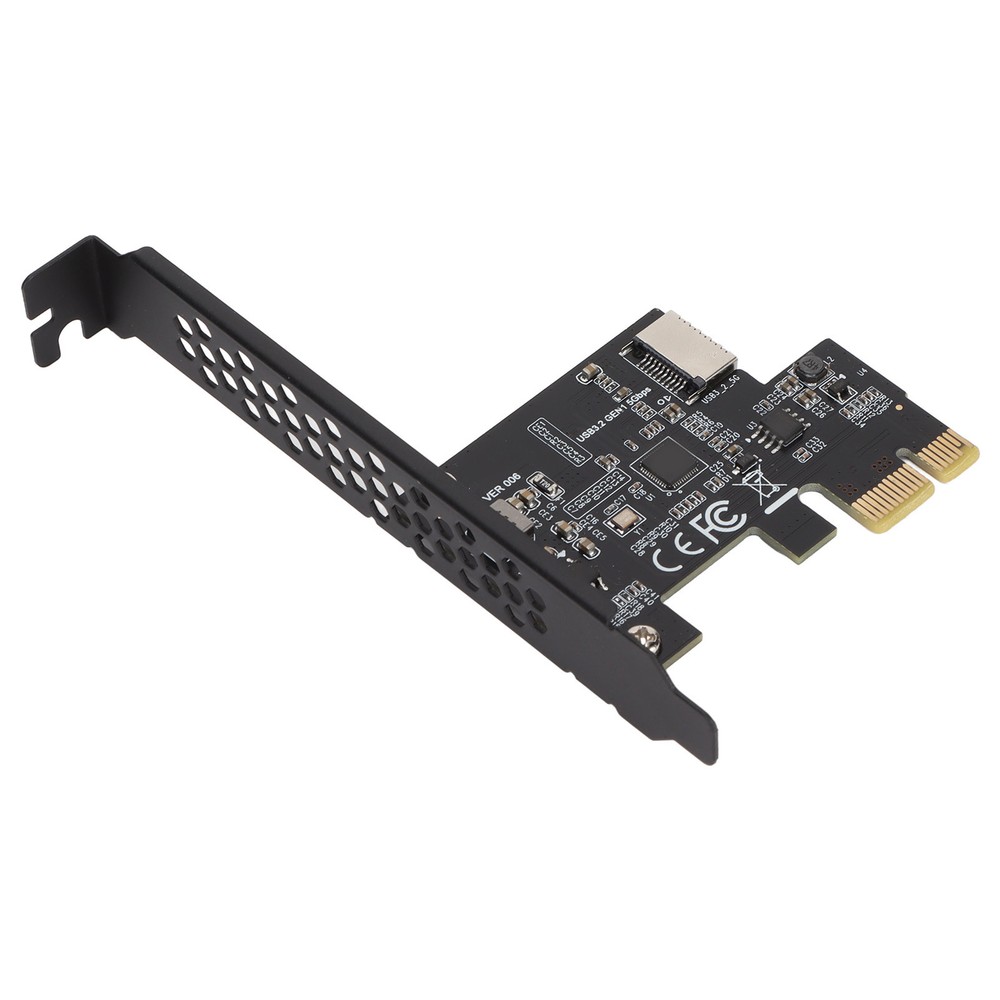 (Black) PCI-E To USB3.2 GEN1 Front USB C Expansion Card 5Gbps Type E