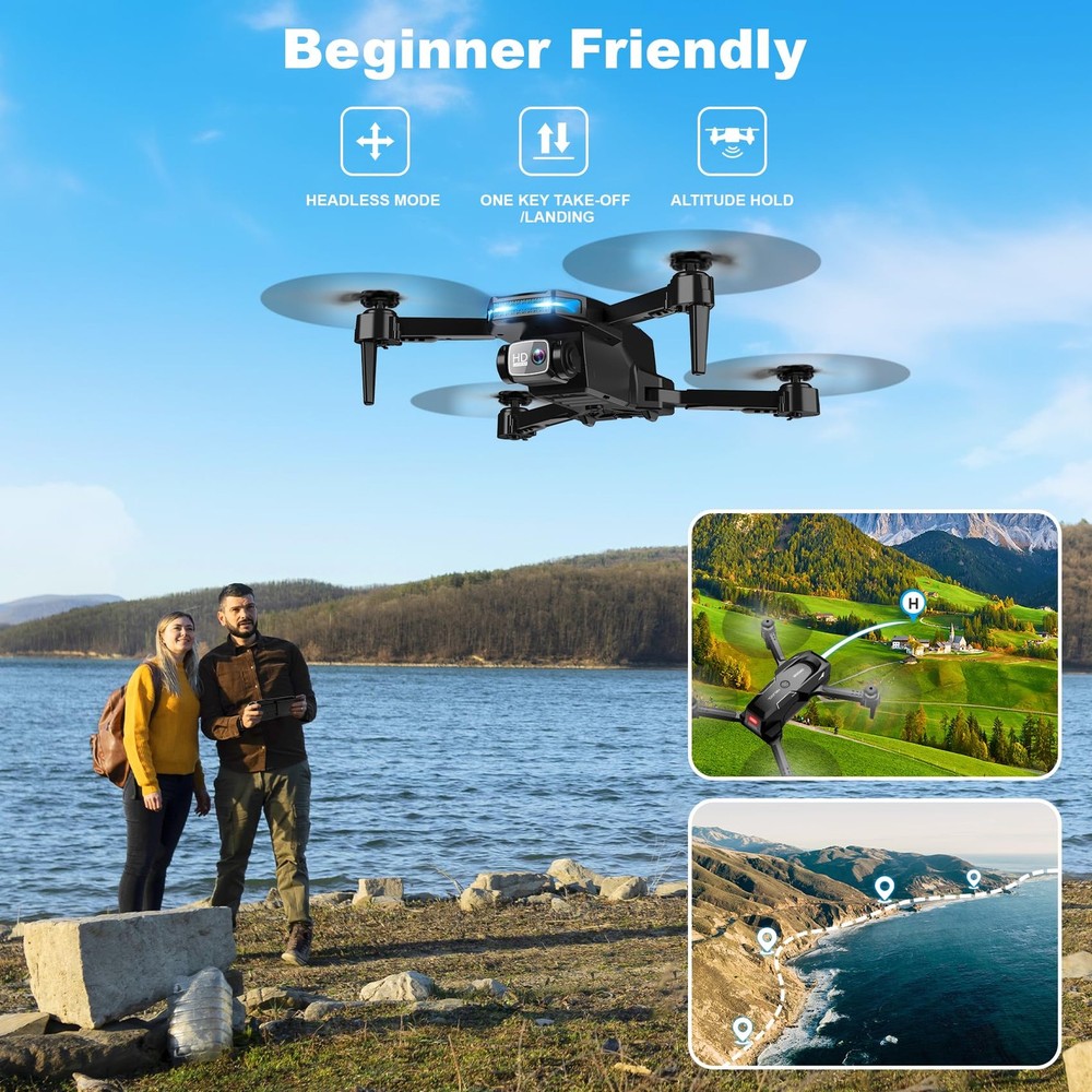 Drone with 1080P Camera - Foldable Remote Control Quadcopter with Gesture Con...